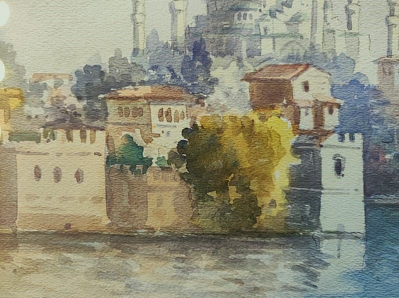 Serif Renkgorur 1887-1947. Hagia Sophia Istanbul ~1935. Turkish Painter Turkey Constantinople-photo-2