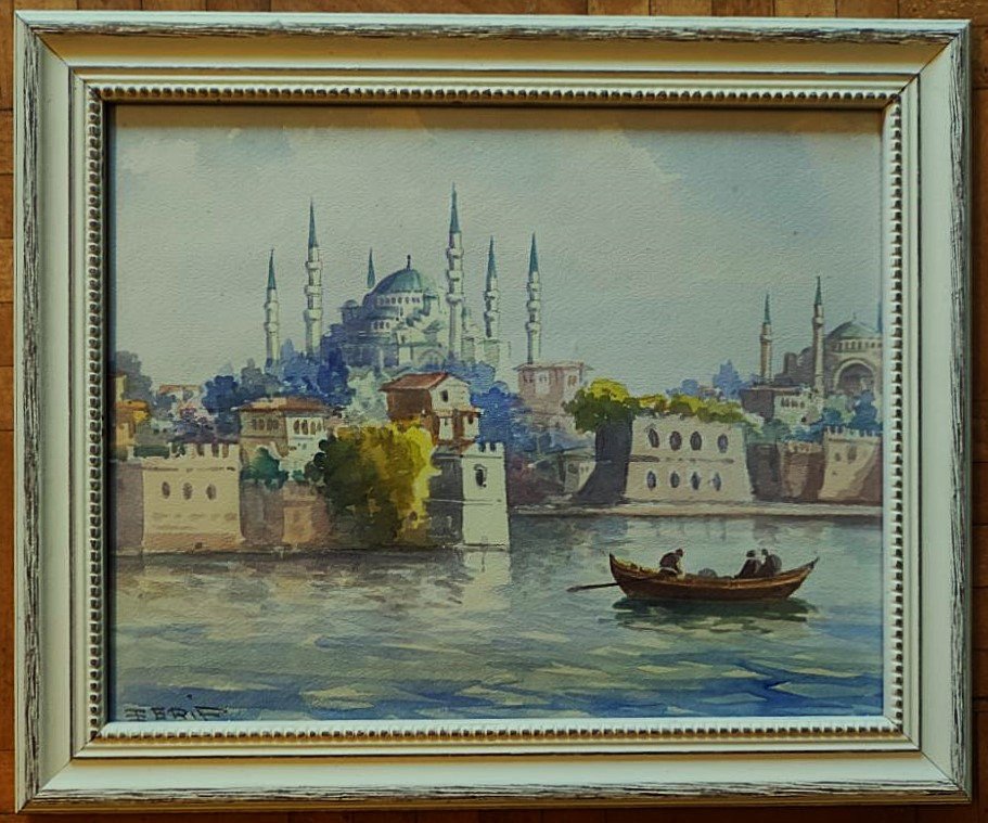 Serif Renkgorur 1887-1947. Hagia Sophia Istanbul ~1935. Turkish Painter Turkey Constantinople