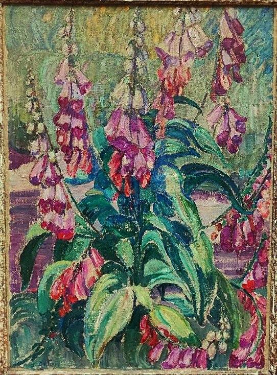  Léon Detroy (1859-1955) Foxglove Garden C.1920. School Of Crozant, Gargilesse, Guillaumin-photo-2