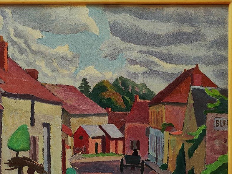 Fernand Dauchot dit Daucho 1898-1982. Village de Bleury 1943. Ecole de Pont-Aven, Gauguin Moret-photo-3