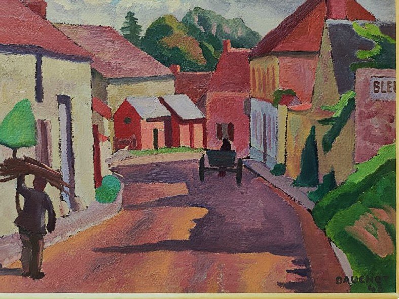 Fernand Dauchot dit Daucho 1898-1982. Village de Bleury 1943. Ecole de Pont-Aven, Gauguin Moret-photo-4