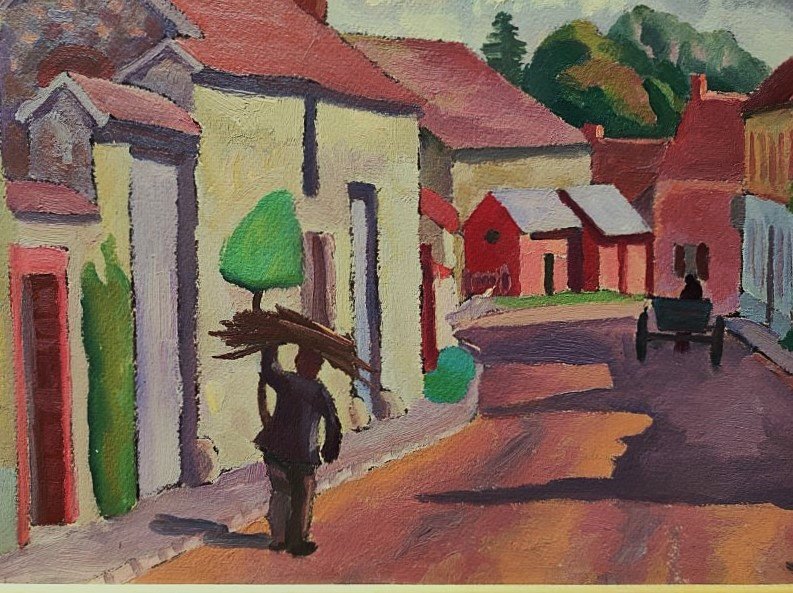 Fernand Dauchot dit Daucho 1898-1982. Village de Bleury 1943. Ecole de Pont-Aven, Gauguin Moret-photo-1