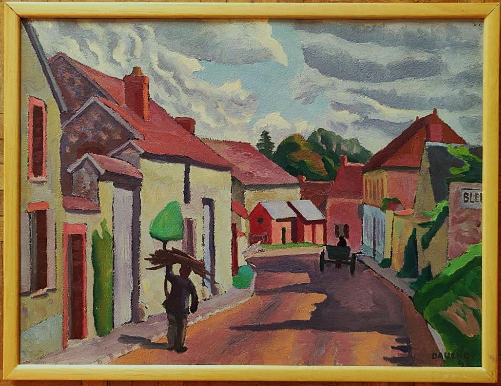 Fernand Dauchot dit Daucho 1898-1982. Village de Bleury 1943. Ecole de Pont-Aven, Gauguin Moret