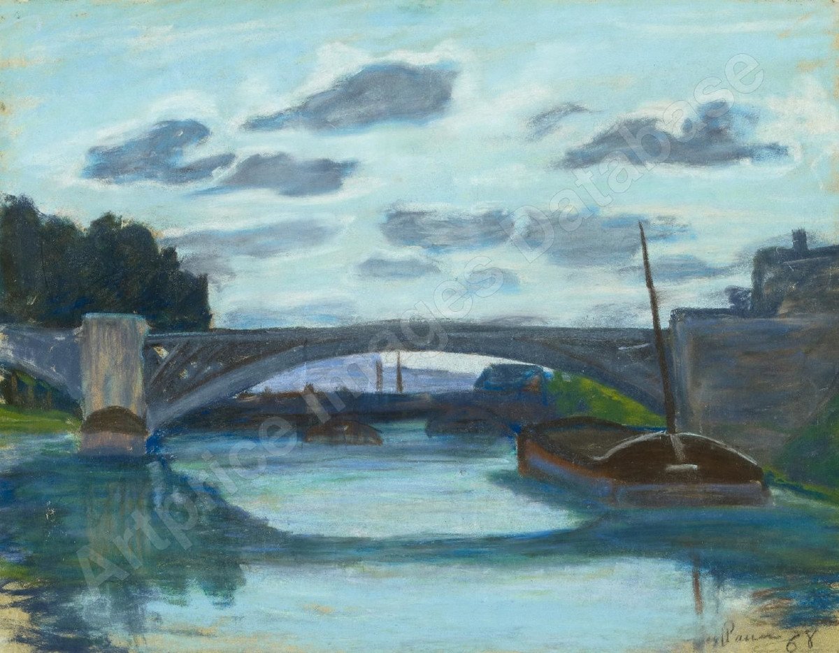 Armand Guillaumin 1841-1927 Bridge Over The Seine 1868/75. Impressionist Period Crozant School-photo-8