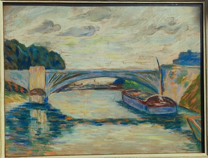 Armand Guillaumin 1841-1927 Bridge Over The Seine 1868/75. Impressionist Period Crozant School