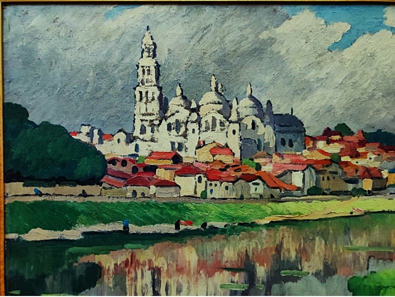 Gaston Balande (1880-1971) View Of Périgueux C.1923. Périgord, La Rochelle, Charente, Marquet-photo-3