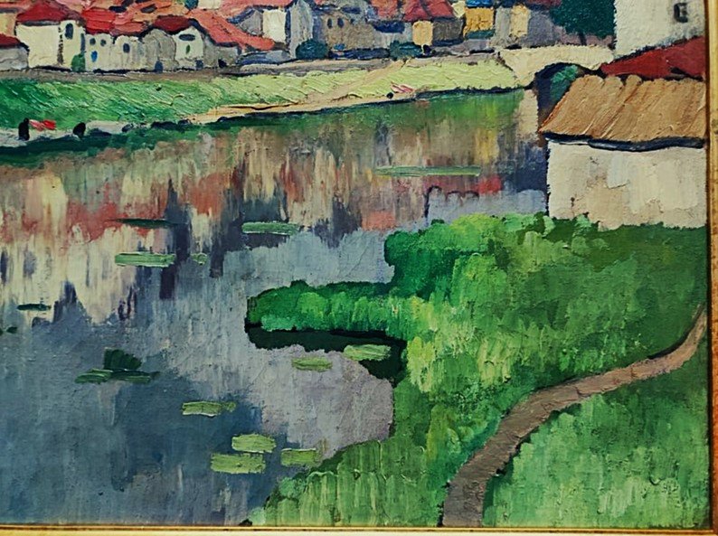 Gaston Balande (1880-1971) View Of Périgueux C.1923. Périgord, La Rochelle, Charente, Marquet-photo-3