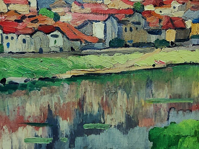 Gaston Balande (1880-1971) View Of Périgueux C.1923. Périgord, La Rochelle, Charente, Marquet-photo-4