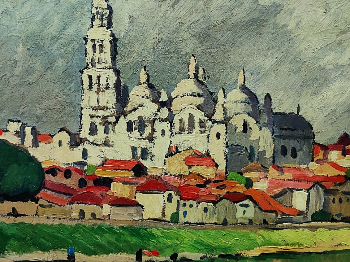 Gaston Balande (1880-1971) View Of Périgueux C.1923. Périgord, La Rochelle, Charente, Marquet-photo-5