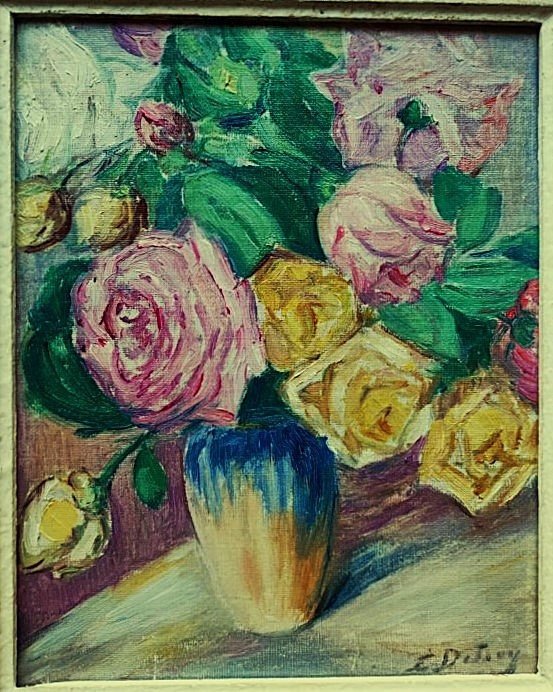 Léon Detroy (1859-1955) "bouquet Of Roses ~1940" Crozant School, Gargilesse Guillaumin Valtat-photo-3