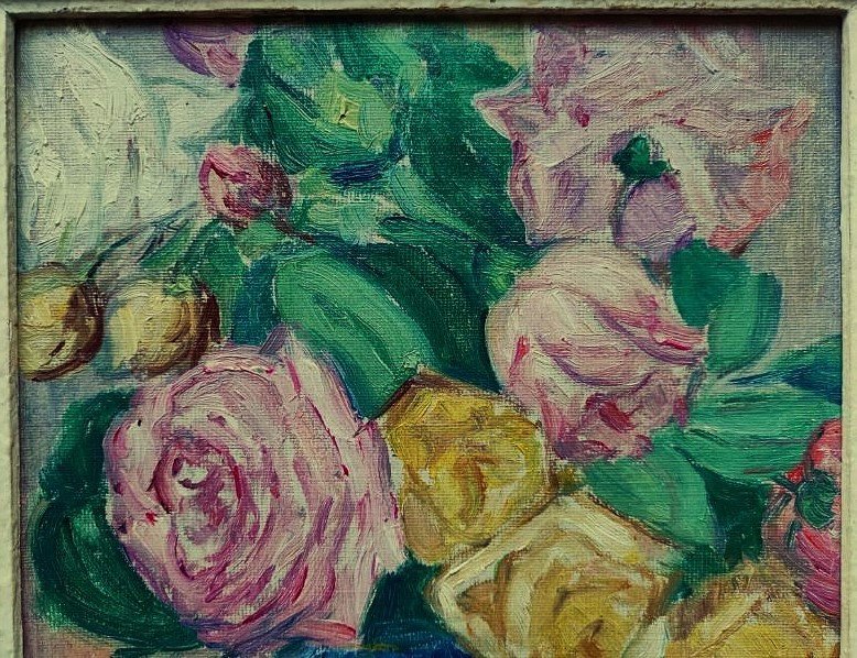 Léon Detroy (1859-1955) "bouquet Of Roses ~1940" Crozant School, Gargilesse Guillaumin Valtat-photo-4