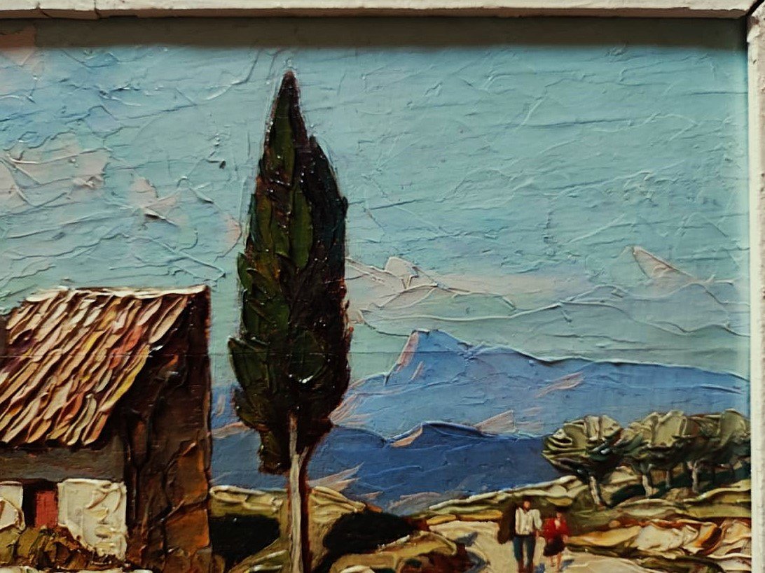 Gustave Vidal (1895-1966) Animated Landscape In Provence Or Corsica 1935. Provençale, Avignon, Chabaud-photo-4