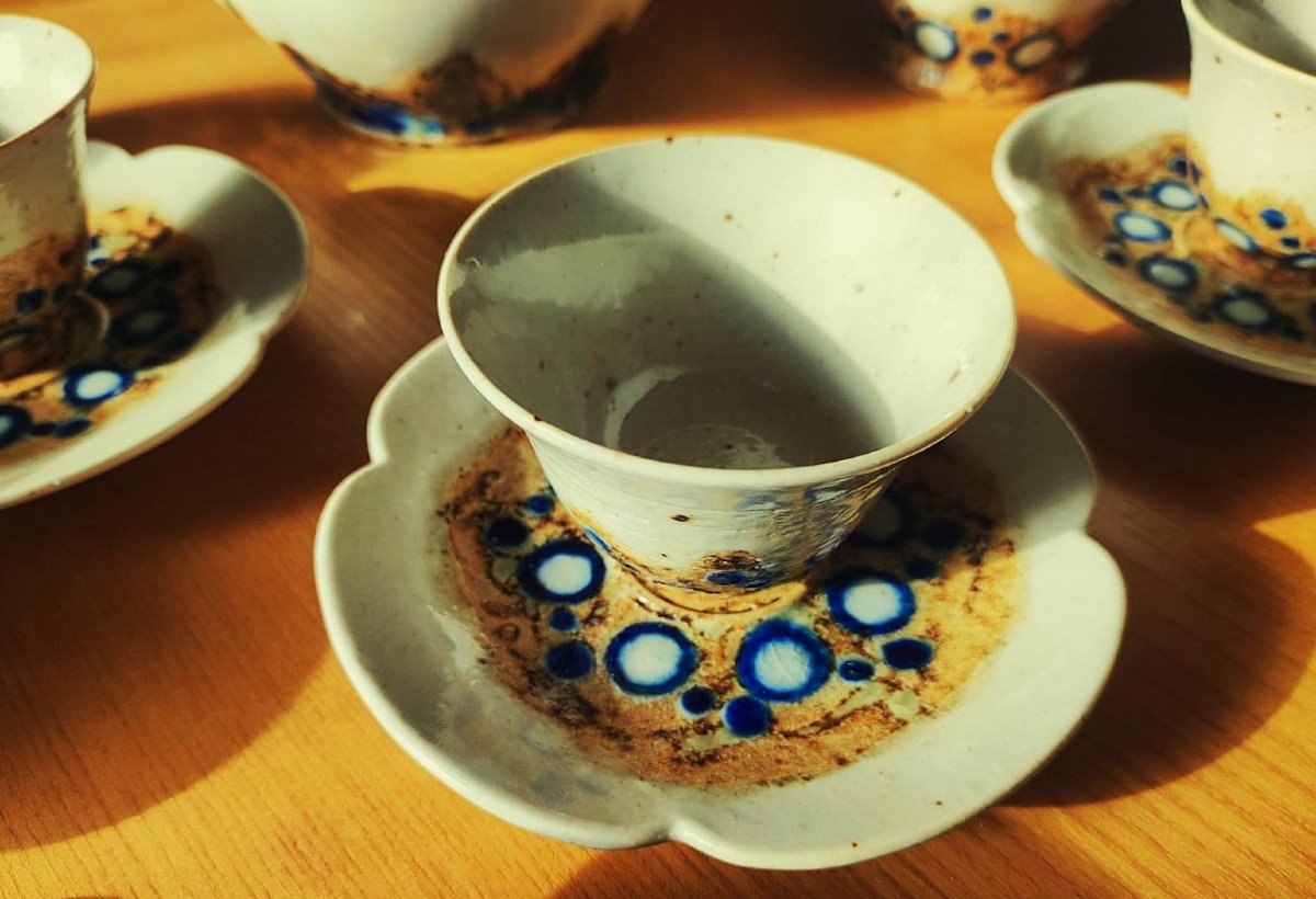 Rare Japanese-style Stoneware Tea Service By Léon Jouhaud In Limoges Circa 1930. Soubourou, Jourdain-photo-2