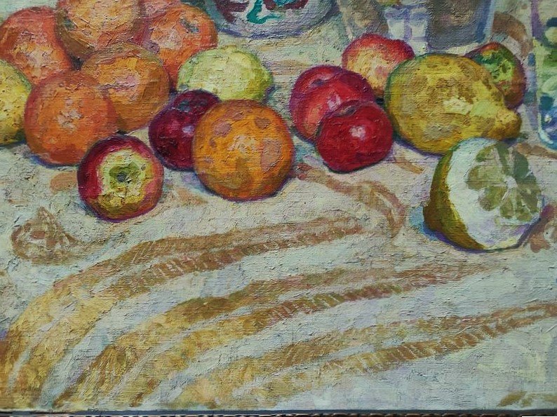 Henri Pailler (1876-1954) La citronnade, nature morte 1904. Ecole de Crozant, élève Guillaumin-photo-1