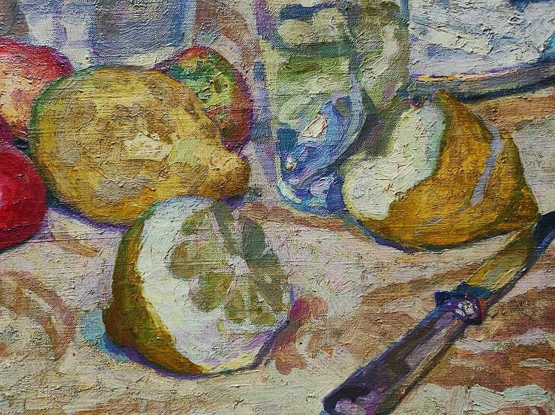 Henri Pailler (1876-1954) La citronnade, nature morte 1904. Ecole de Crozant, élève Guillaumin-photo-5