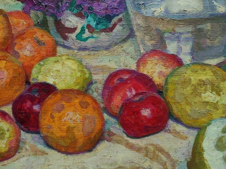 Henri Pailler (1876-1954) La citronnade, nature morte 1904. Ecole de Crozant, élève Guillaumin-photo-6