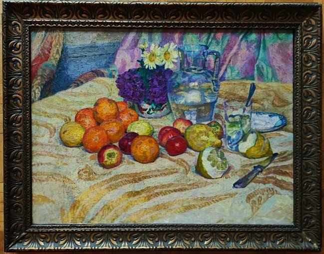 Henri Pailler (1876-1954) La citronnade, nature morte 1904. Ecole de Crozant, élève Guillaumin