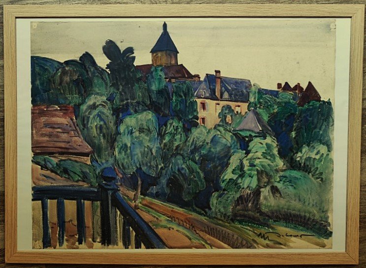 Edouard Debourg (1880-1939) Village de Gargilesse ~1925  . Ecole de Crozant, Osterlind, Coucy-photo-2