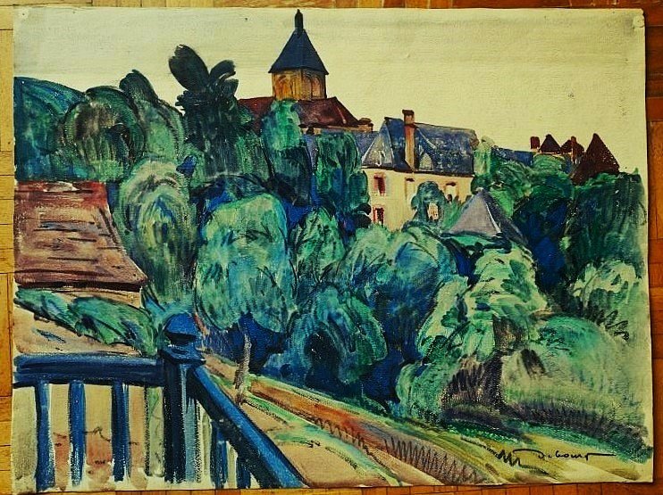 Edouard Debourg (1880-1939) Village de Gargilesse ~1925  . Ecole de Crozant, Osterlind, Coucy