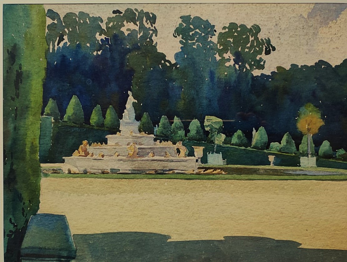 Edouard Debourg (1880-1939) vue de parc, Versailles avant 1913. Ecole de Gargilesse et Crozant-photo-3