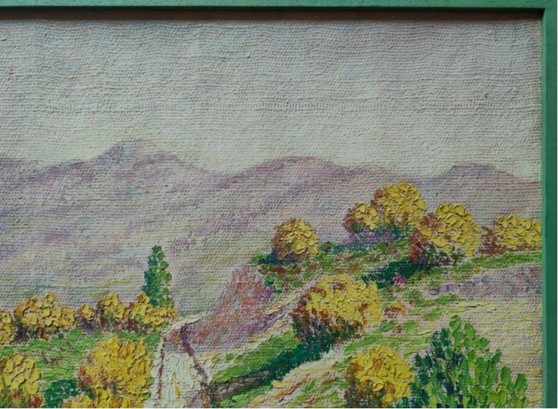 Henri Grallan (1861-1925) Paysage provençal pointilliste. Musée Cantini Marseille, Henri Martin-photo-3