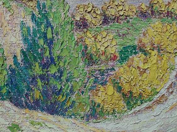 Henri Grallan (1861-1925) Paysage provençal pointilliste. Musée Cantini Marseille, Henri Martin-photo-3