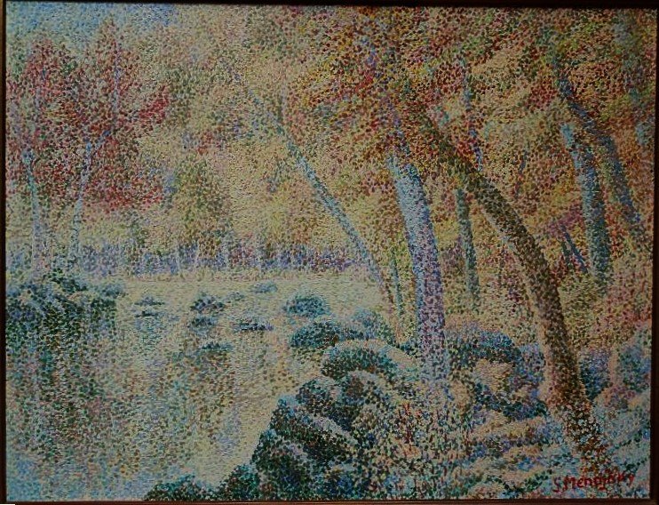 Serge Mendjisky (1926-2017) Spleen en automne à Grasse. Peintre pointilliste, Moscou, New York-photo-2