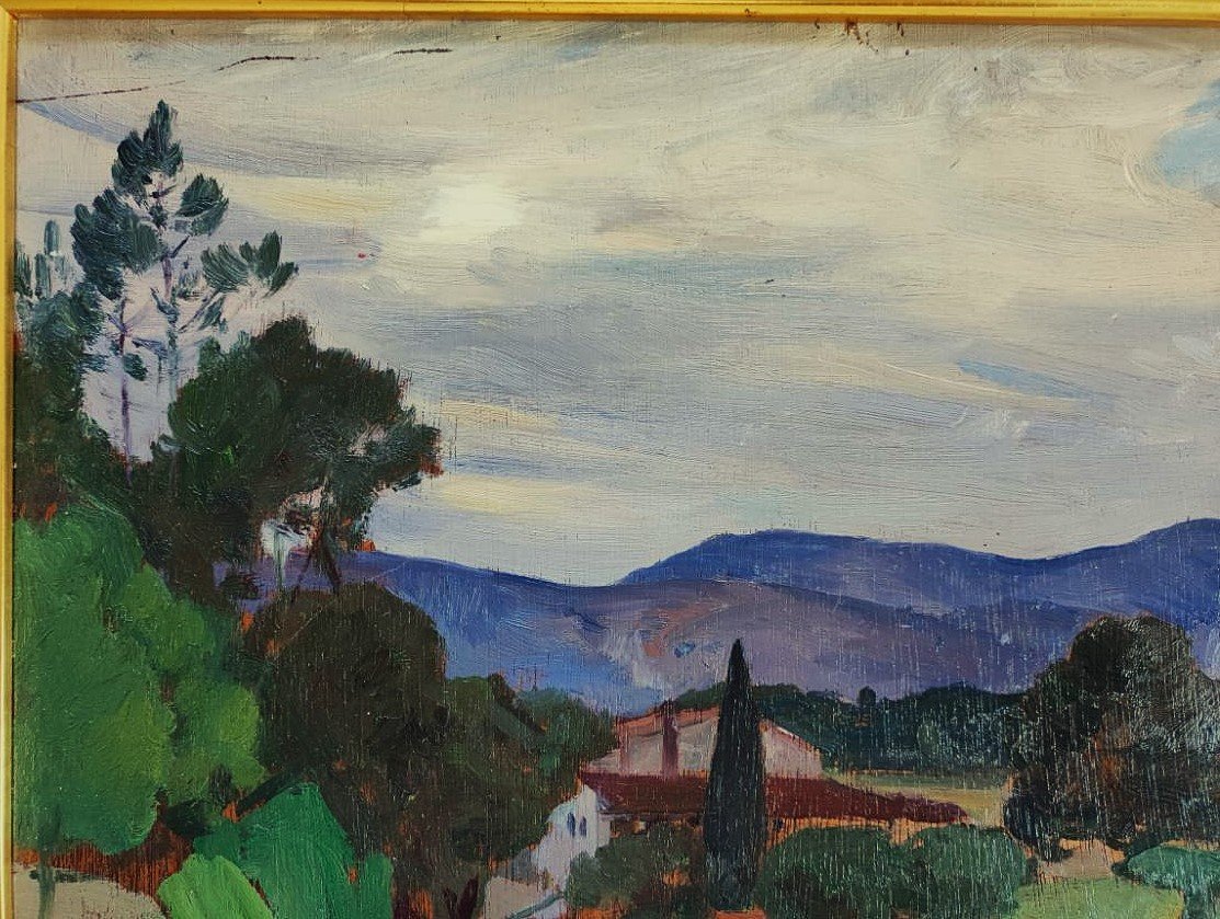 Paul Charavel (1877-1961) Village Des Mûres 1930. Marseille, Post-impressionist Manguin Luce-photo-3