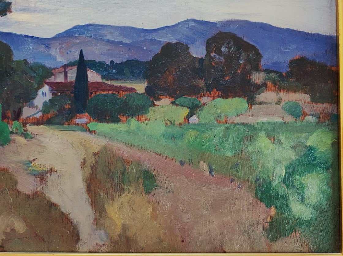 Paul Charavel (1877-1961) Village Des Mûres 1930. Marseille, Post-impressionist Manguin Luce-photo-1