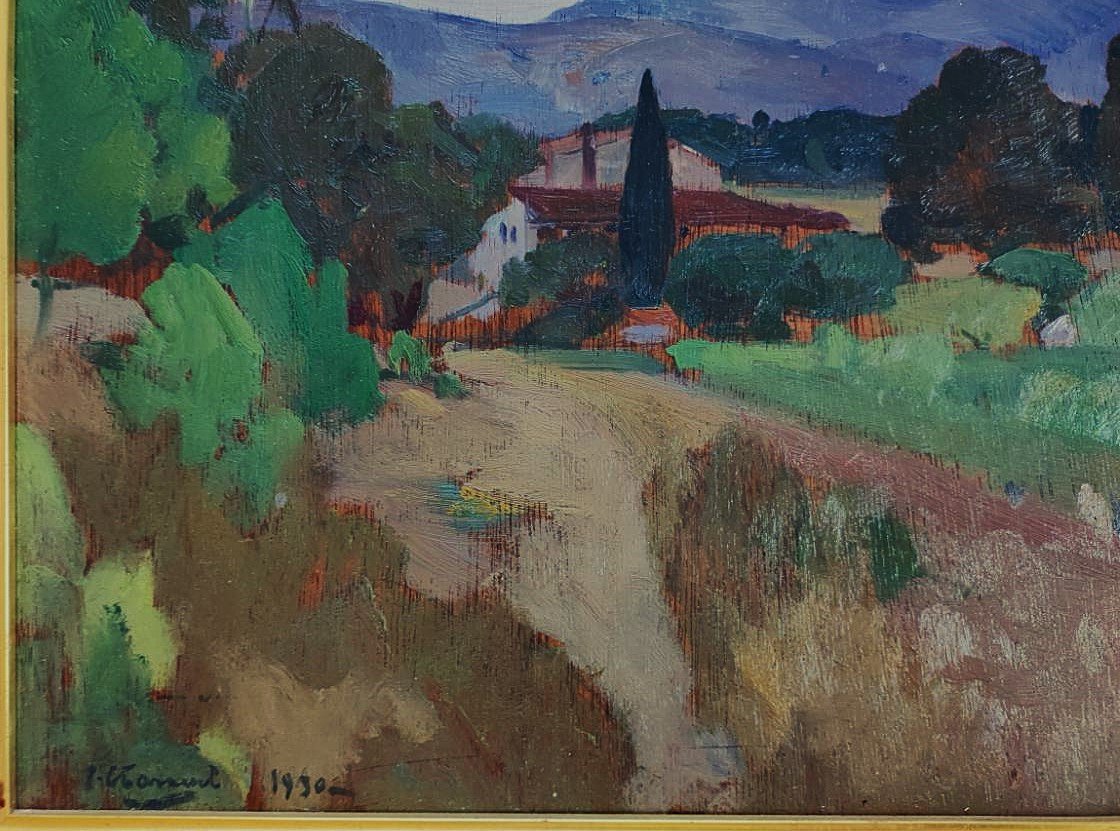 Paul Charavel (1877-1961) Village Des Mûres 1930. Marseille, Post-impressionist Manguin Luce-photo-2