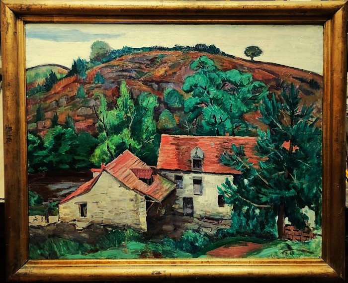 Eugène Alluaud ( 1866-1947) Moulin Bouchardon Creuse ~1925. Ecole De Crozant Limoges Guillaumin