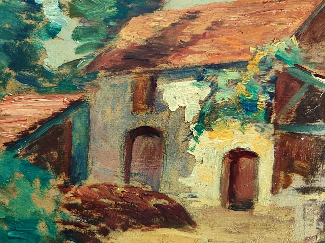 Henri Jamet (1858-1940) Ferme au soleil, Gargilesse, Creuse. Ecole de Crozant, Detroy Osterlind-photo-3