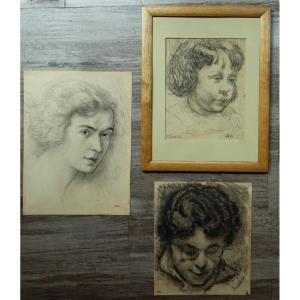 Charles Bichet (1863-1929) Superb Set Of 6 Drawings, The Lot Or Individually. Limoges, Crozant