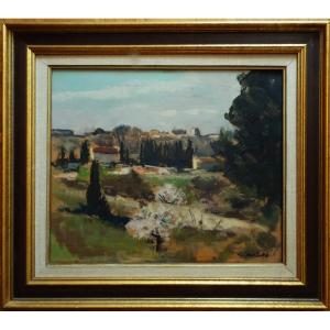Paul Surtel (1893-1985) "carpentras, Provence 1975" Schools Of Crozant And Provençale, Maillaud.