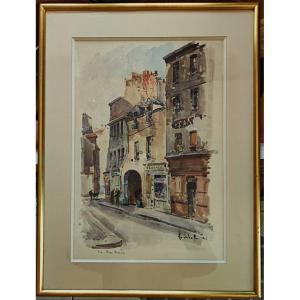 Henri Alexis Schaeffer (1900-1975) " Rue Broca à Paris 1963" Ecole Française, Neuilly, Cormon