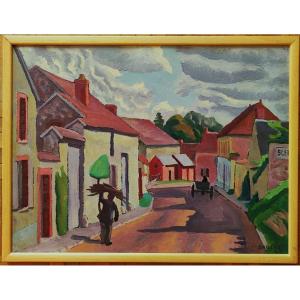 Fernand Dauchot Known As Daucho 1898-1982. Village Of Bleury 1943. School Of Pont-aven, Gauguin Moret