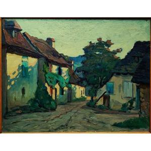 Edouard Debourg 1880-1939 Village de l'Hospital Corrèze. Ecole de Crozant Osterlind, Gargilesse