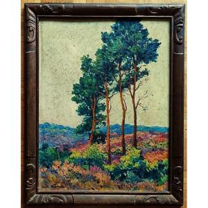 Charles Menneret (1876-1946) "pines On The Breton Moor". Bretgane, Bréhat, Madeline, Loquivy