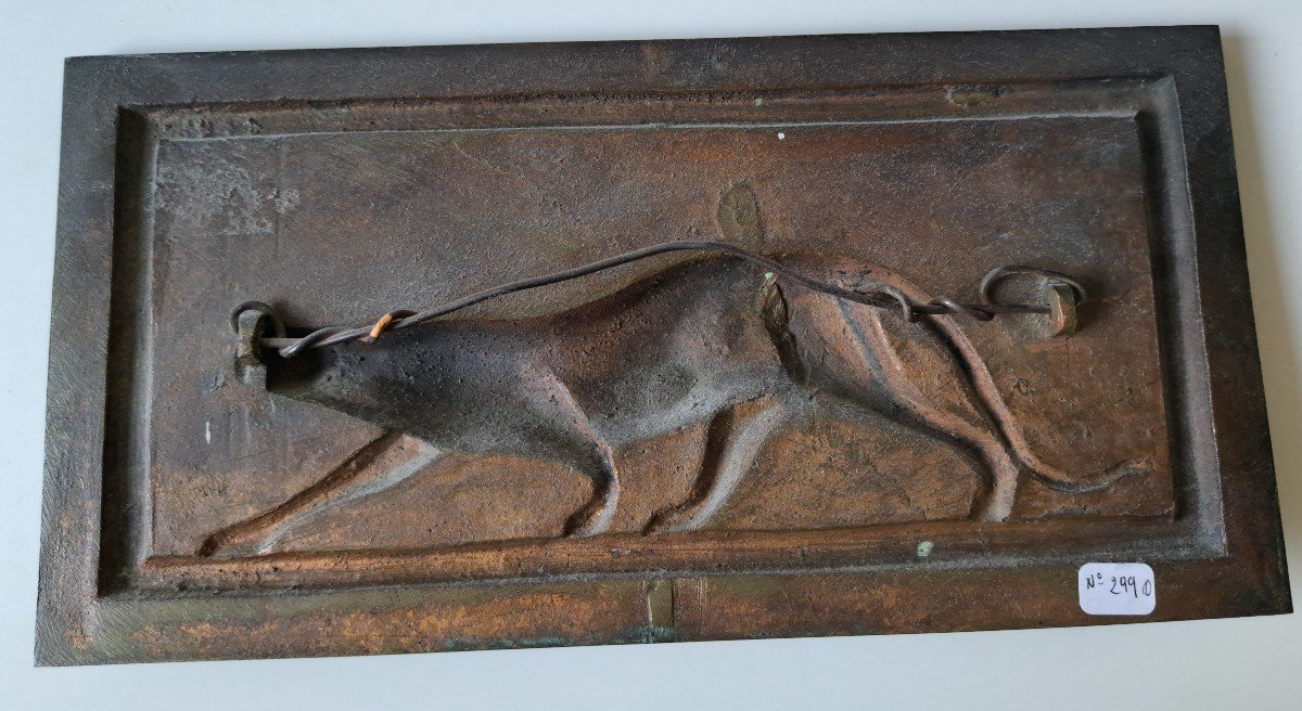 Panther By Louis Carvin Art Deco Bronze Plaque-photo-4