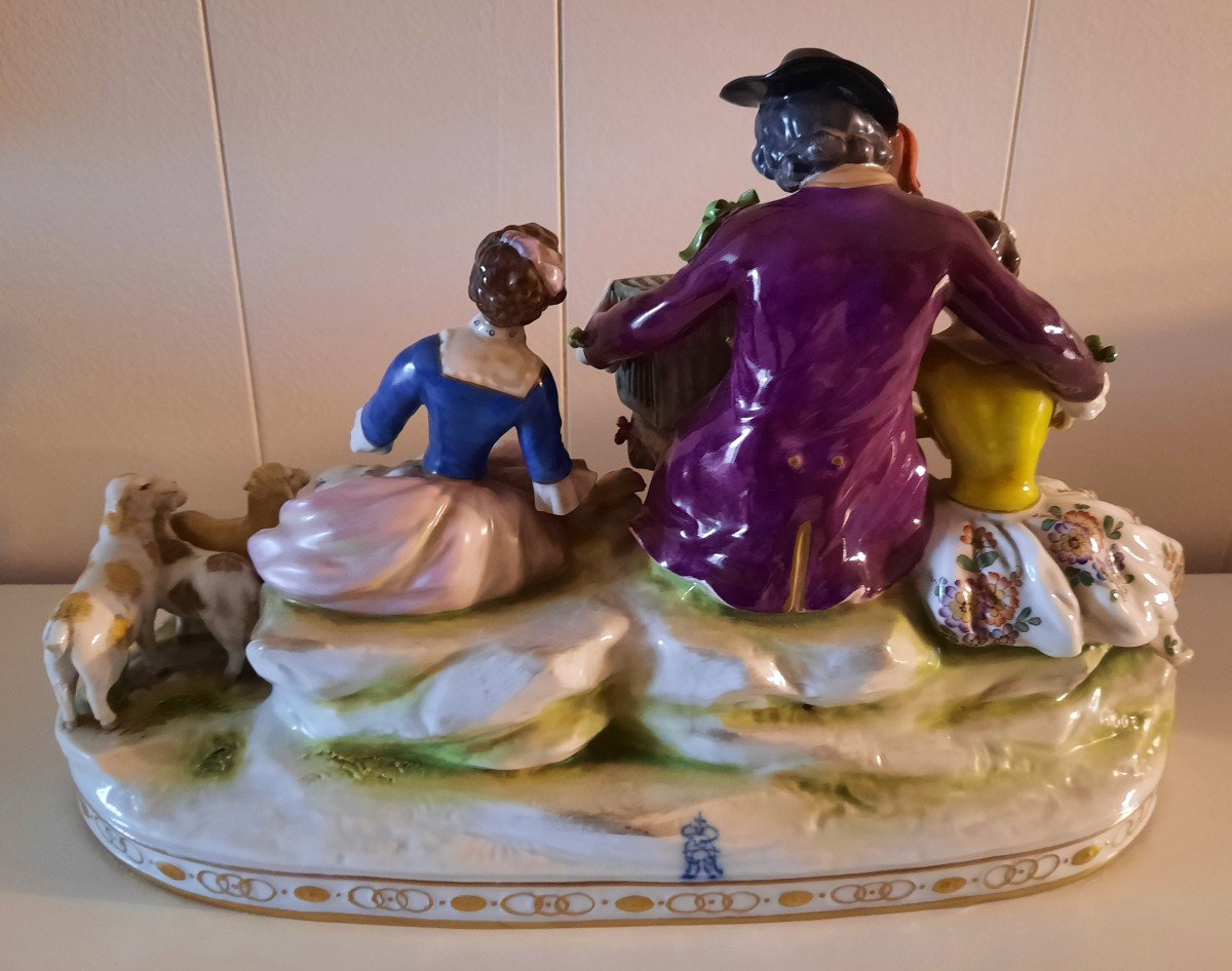 Porcelain Figurine Group Germany 1860-photo-2