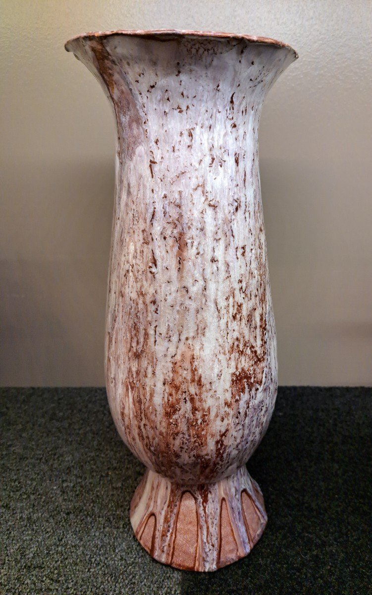 Large Ceramic Baluster Vase From The 60s-photo-4