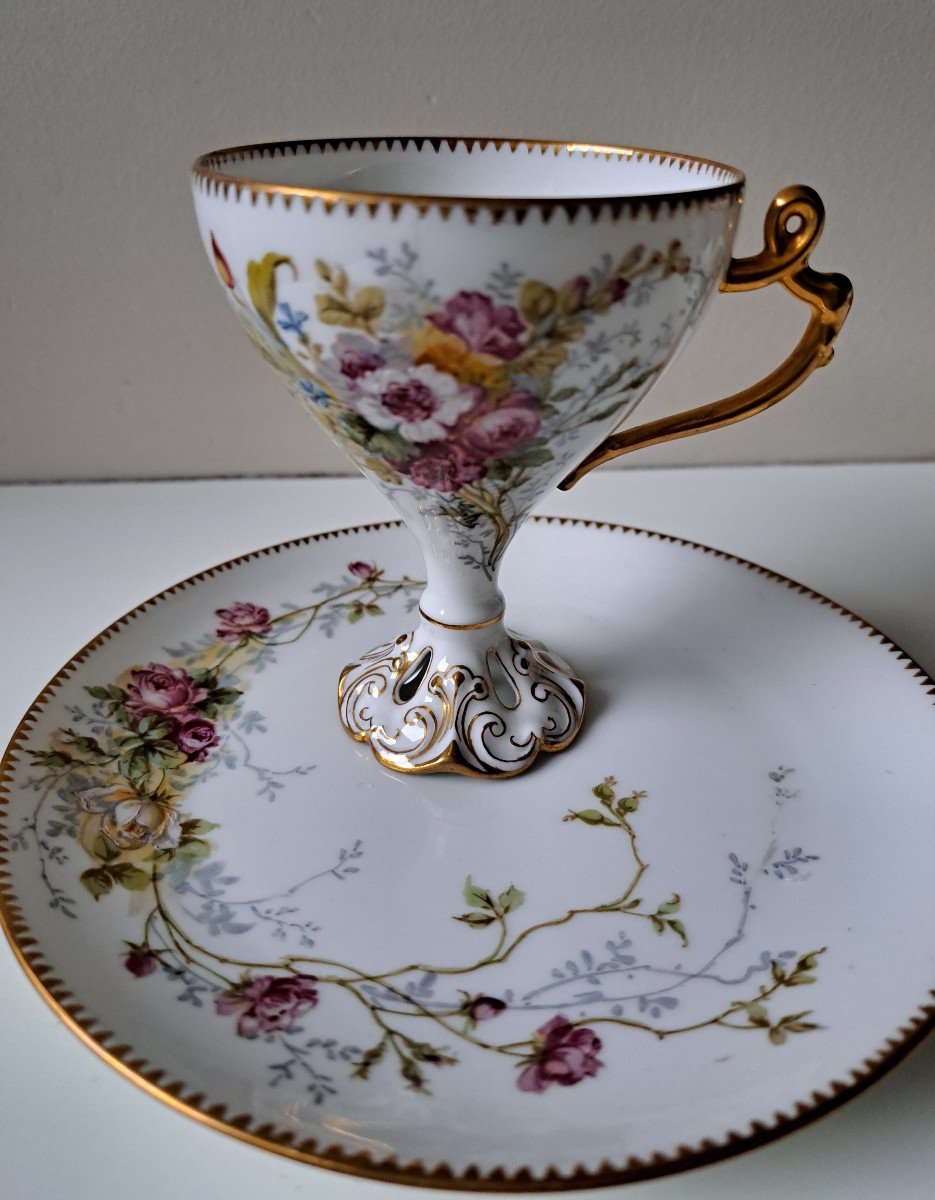 André Golse Limoges Porcelain Footed Cup