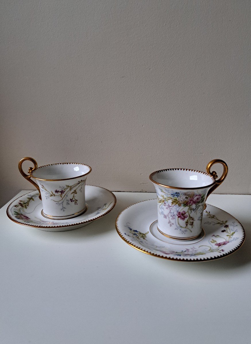 Lot De 2 Tasses En Porcelaine De Limoges André Golse-photo-2