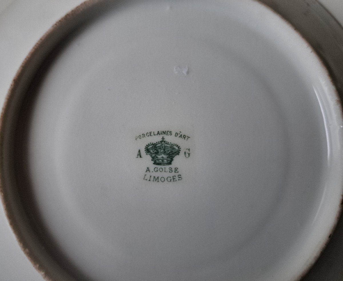 Lot De 2 Tasses En Porcelaine De Limoges André Golse-photo-4