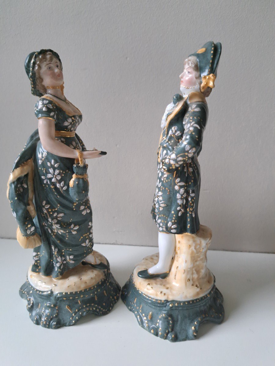 Couple En Porcelaine De Rudolstadt -photo-4