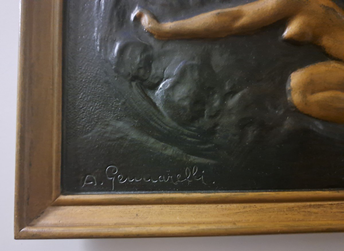 Plaque En Bronze Annibal Gammarelli "vers Le Destin"-photo-2