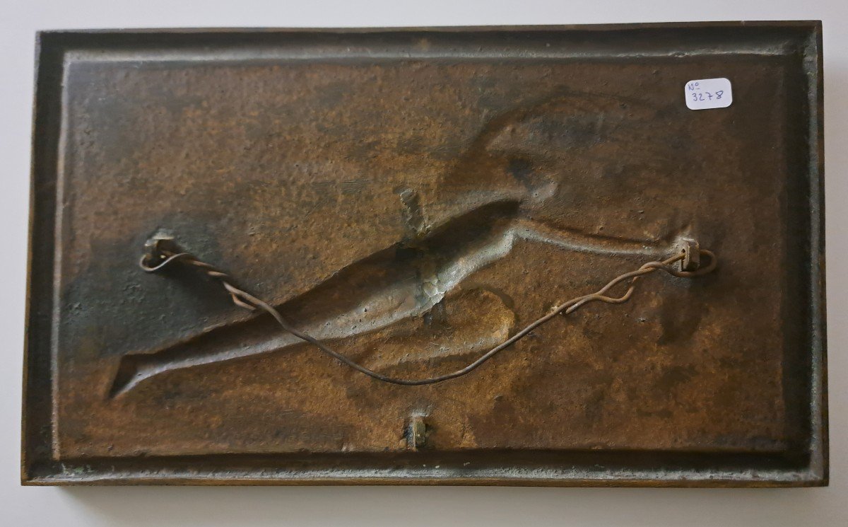 Plaque En Bronze Annibal Gammarelli "vers Le Destin"-photo-4