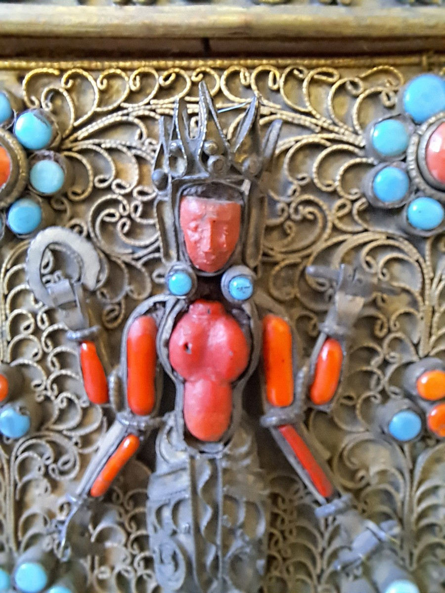 Votive Plaque Nepal Of The Goddess Tara -photo-2