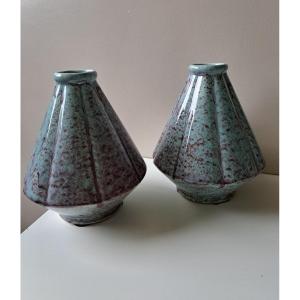 Pair Of Art Deco Vases 