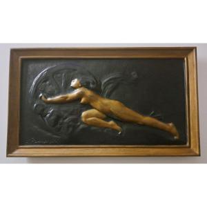 Bronze Plaque Annibal Gammarelli "towards Destiny"